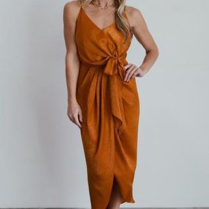 NWT Camila Ginger Tank Side Tie Midi Dress
